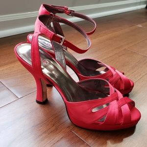 BP Thea Satin red heels size 7